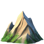 Emoji icon of a mountain.